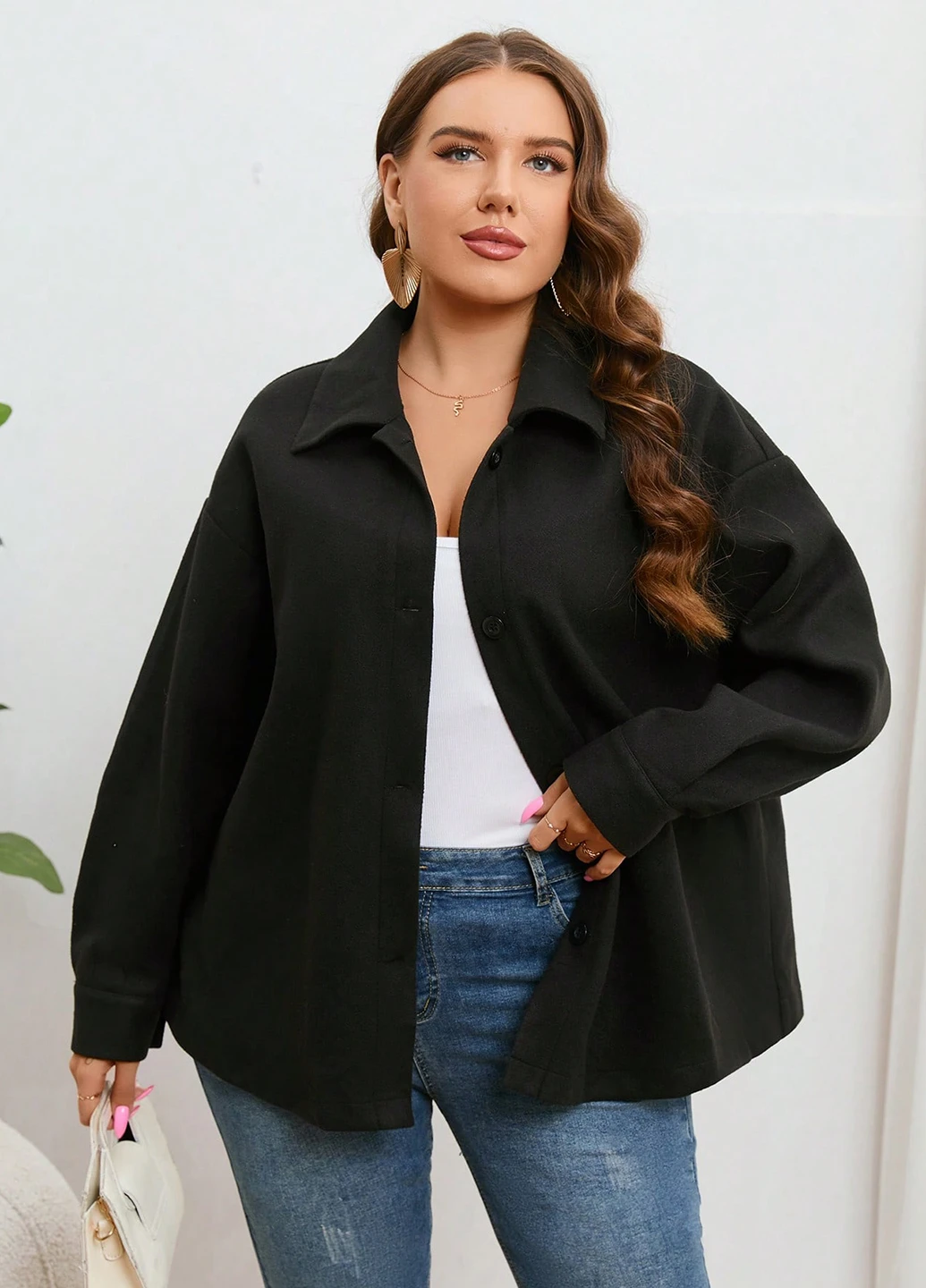 Куртка-сорочка SHEIN (309374540)