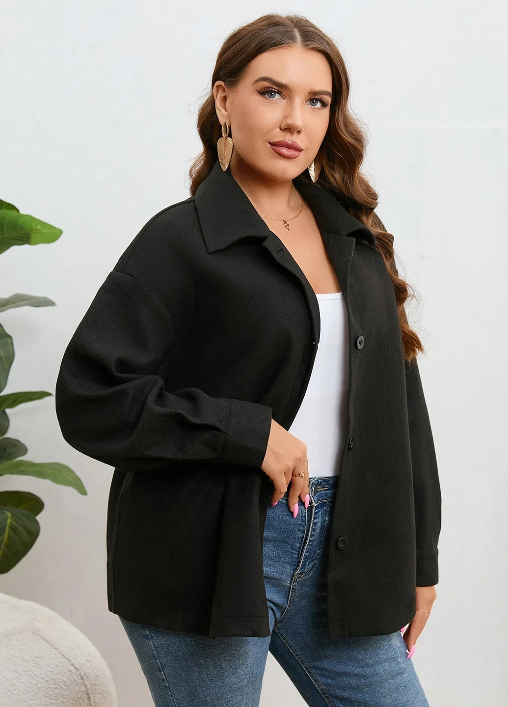 Куртка-сорочка SHEIN (309374540)