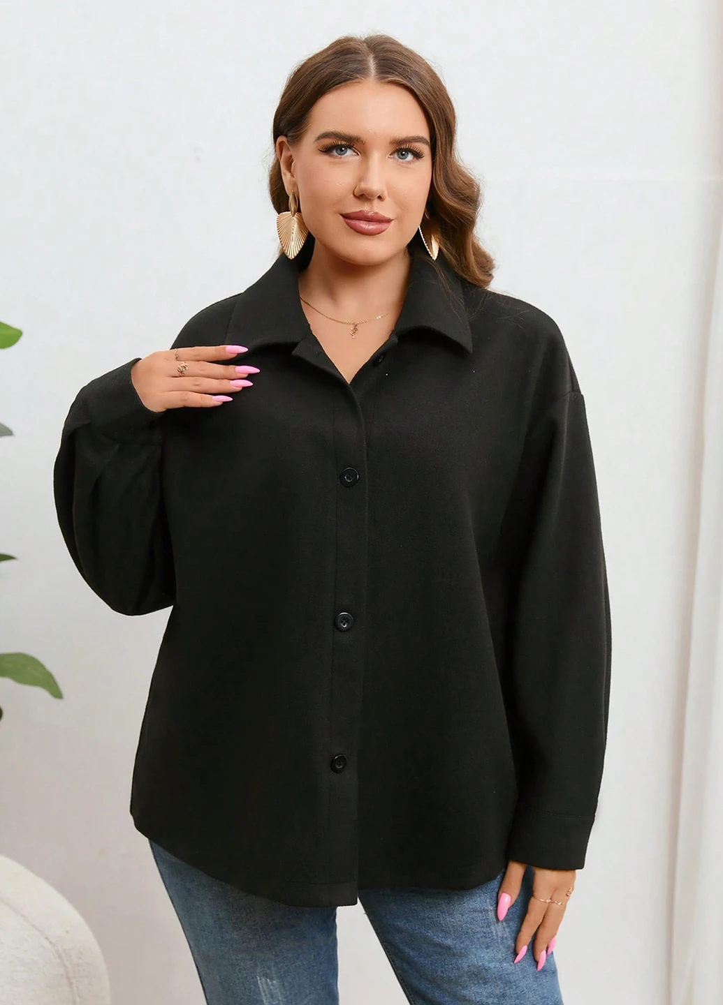 Куртка-сорочка SHEIN (309374540)