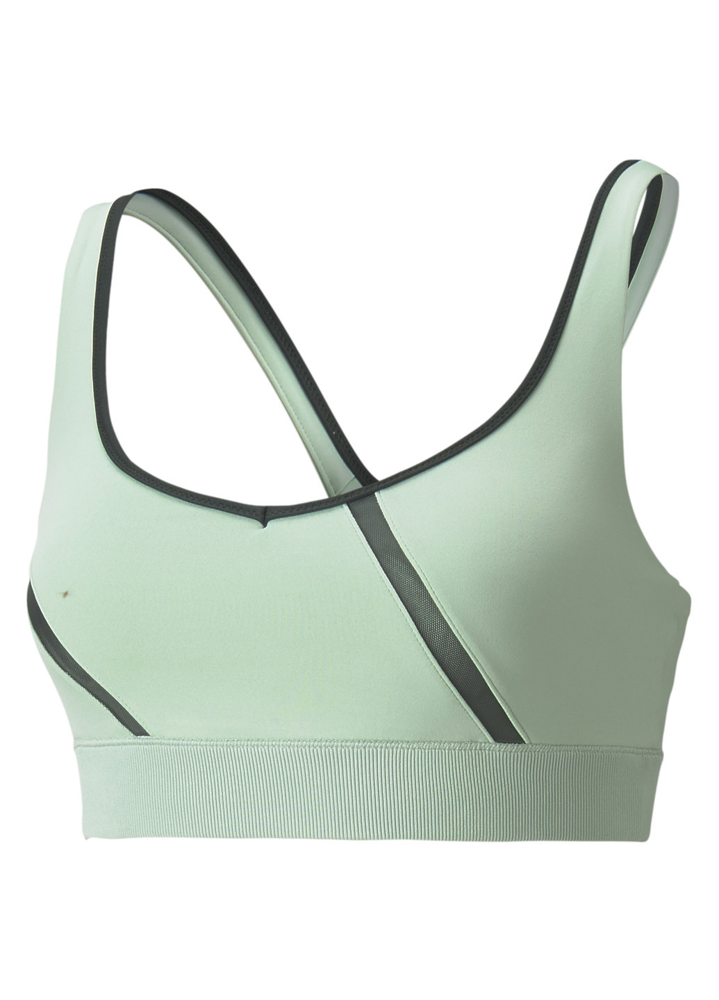 Бра EXHALE Mesh Curve Women's Training Bra Puma однотонный зелёный спортивный полиэстер, эластан