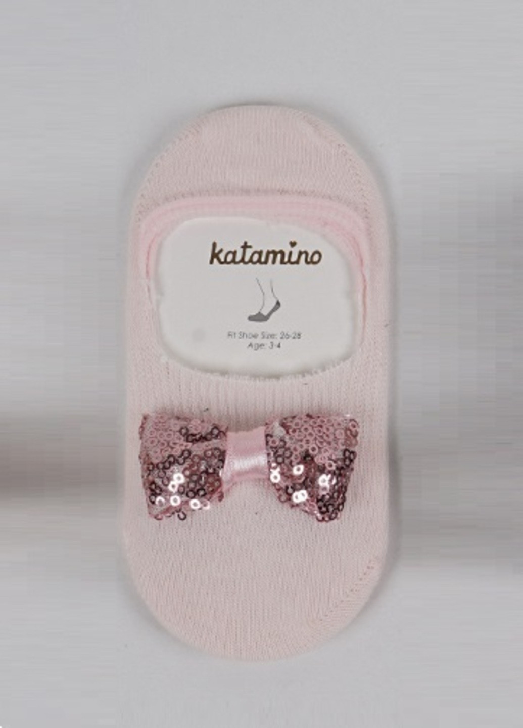 Носки ультракороткие с бантиком Katamino k90051 (252870888)