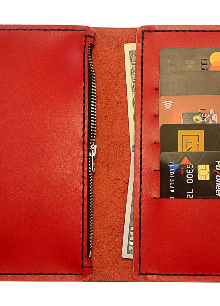 Жіночий портмоне з натуральної італійської шкіри – Червоний (nas130206) Anchor Stuff t-case (252255235)