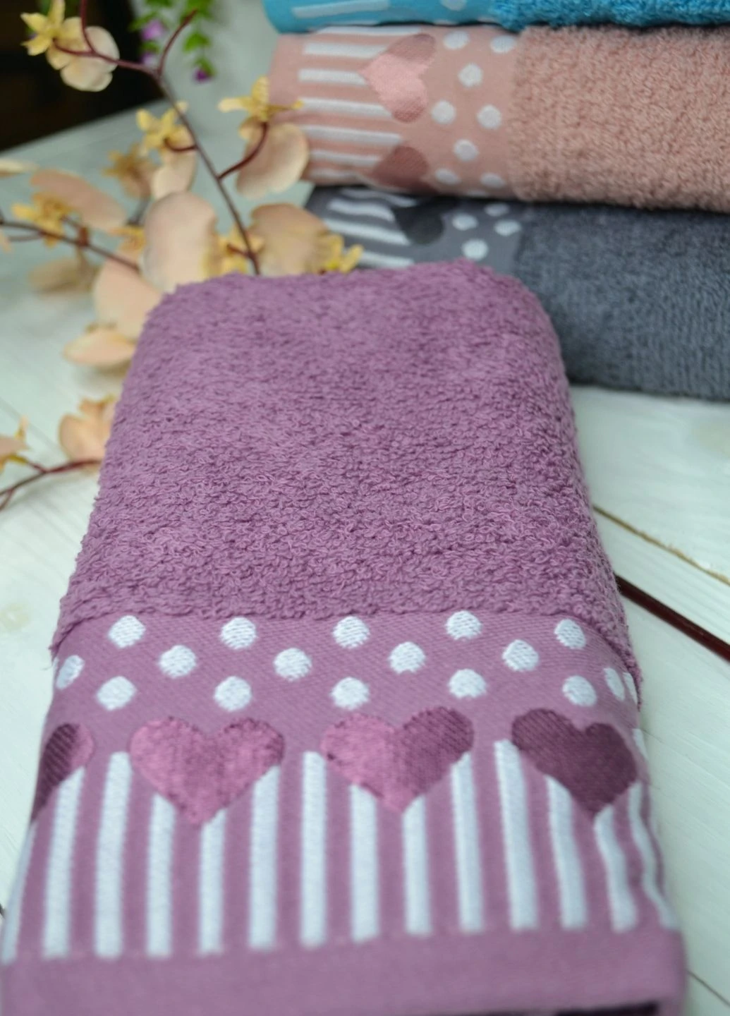 Полотенце для лица, 50х90 см Ekin Home сливовый