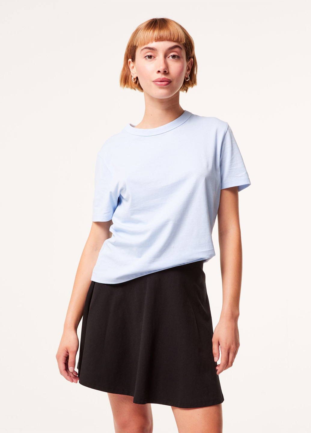 Черная кэжуал однотонная юбка Jennyfer клешированная