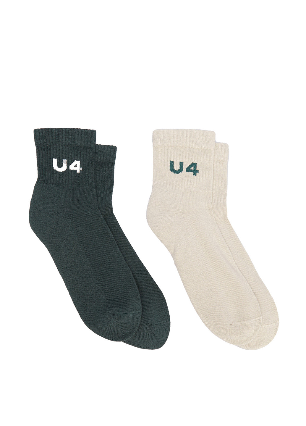 Комбинированные носки (2 пары) UNITED4 надписи (329058597)