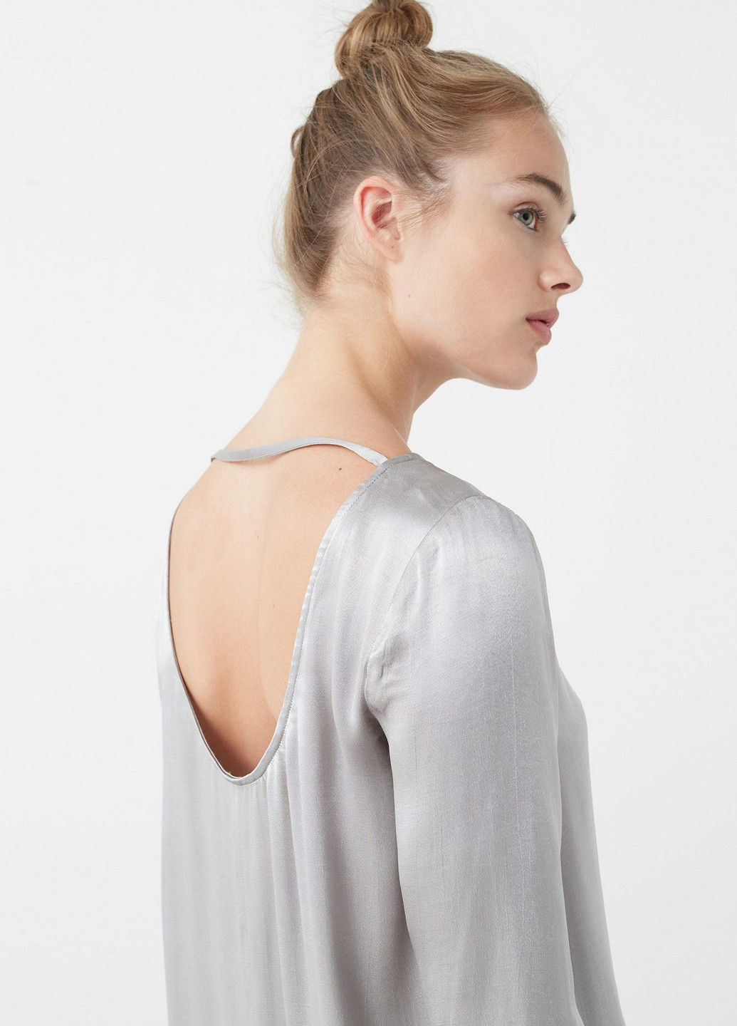 Світло-сіра кежуал сукня Mango однотонна