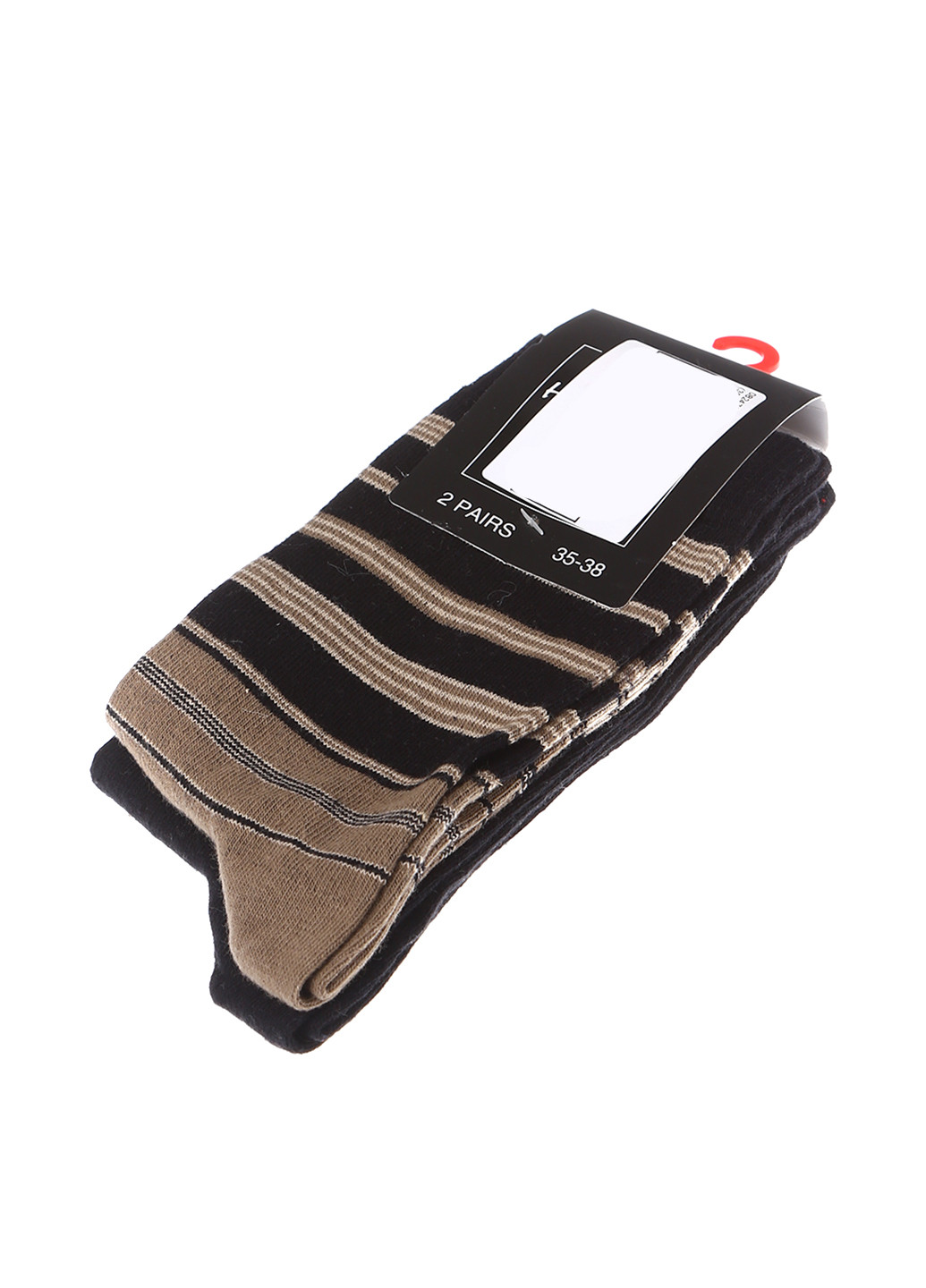 Чорні шкарпетки, 2 пари HIS смужки (42152250)