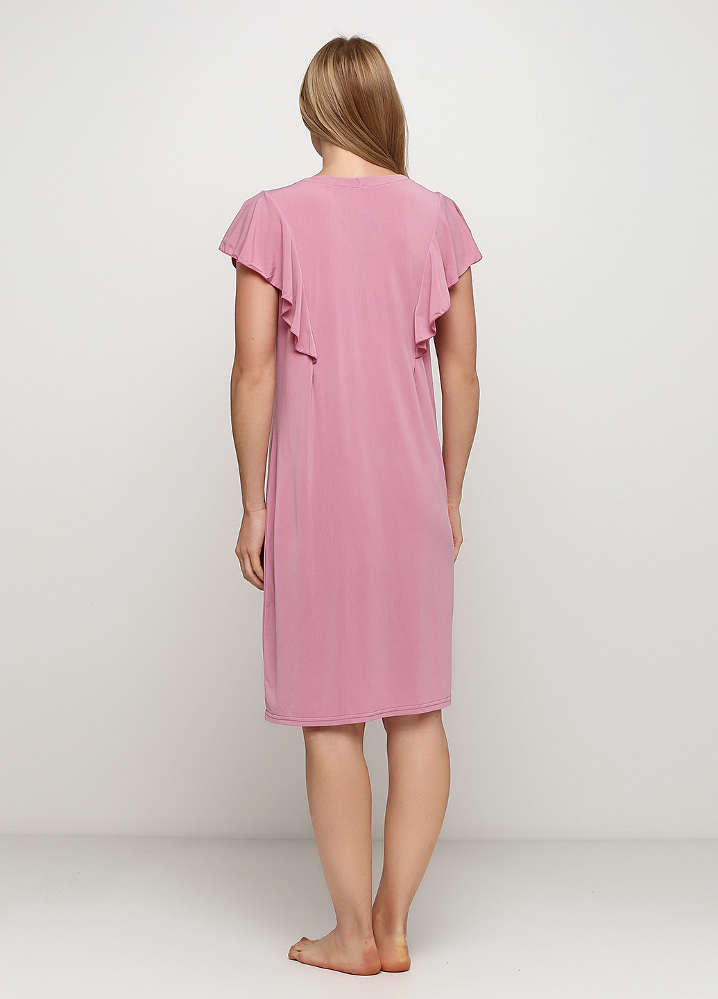 Рожева домашній сукня сукня-футболка Трикомир однотонна