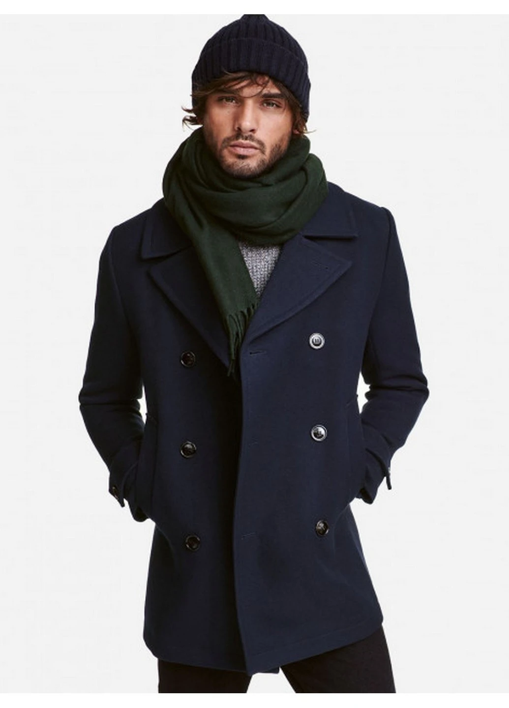 Синє демісезонне Пальто H&M
