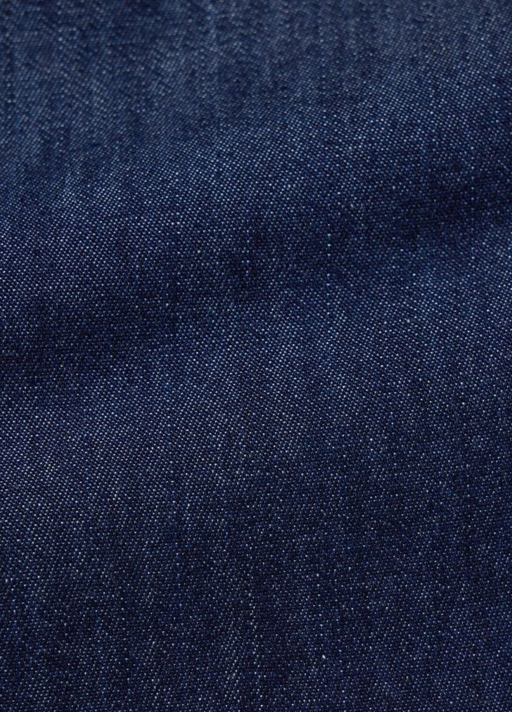 Синее джинсовое платье рубашка Uniqlo однотонное