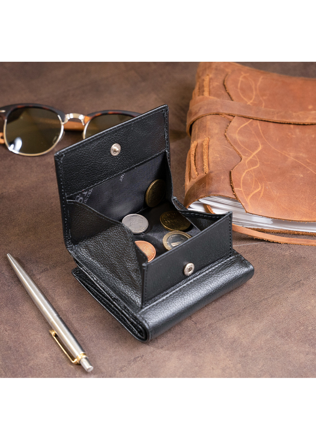 Женский кожаный кошелек 10х9х1,3 см st leather (229458823)