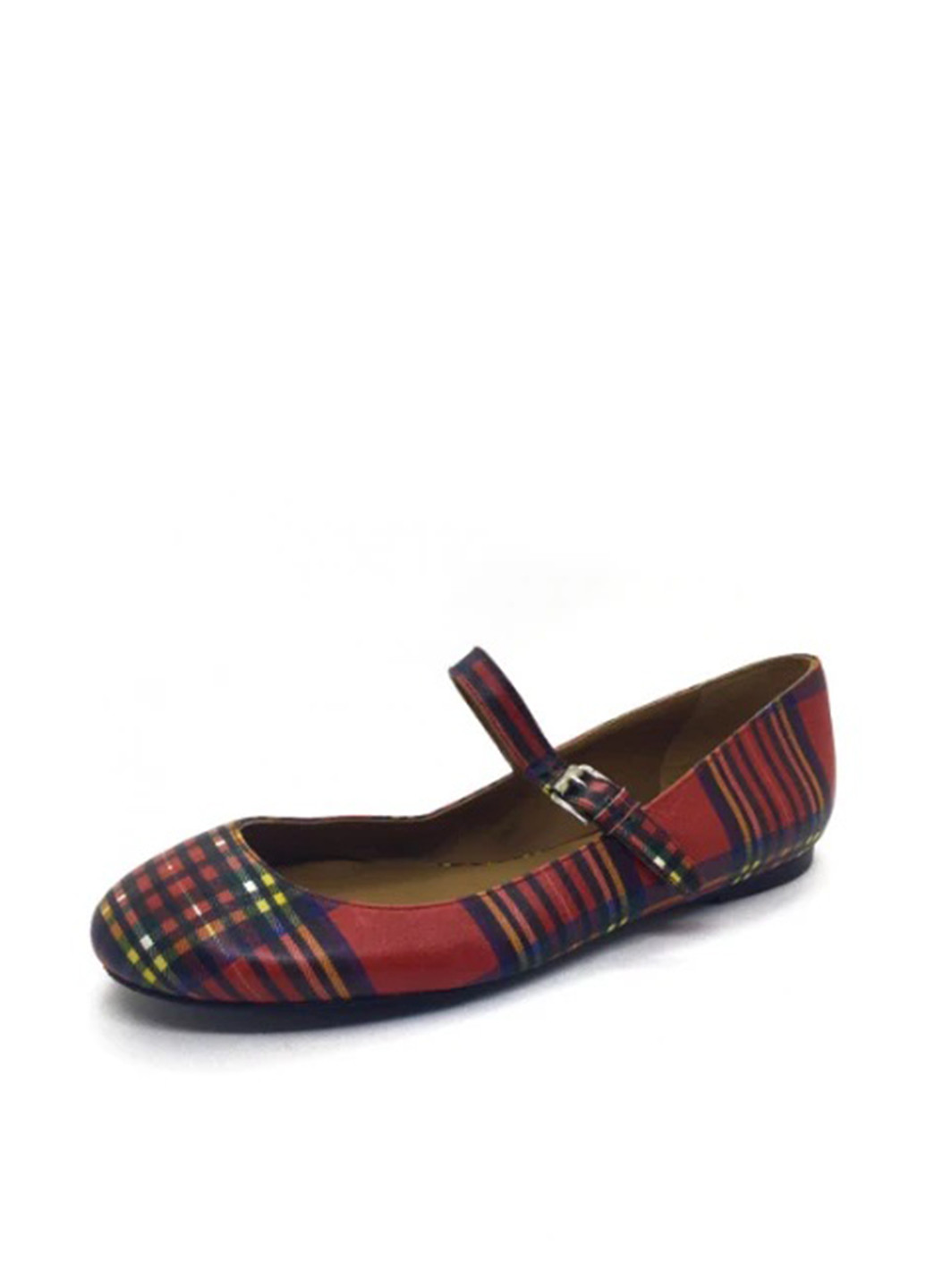 Женские балетки Ralph Lauren | красные клетка без декора натуральная кожа (298550471)
