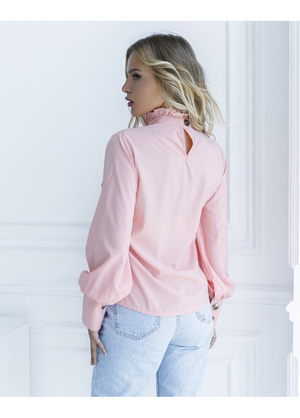 Розовая демисезонная блуза sa-10 s фиолетовый ISSA PLUS