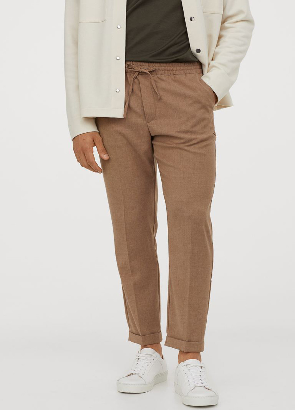 Темно-бежевые демисезонные брюки H&M