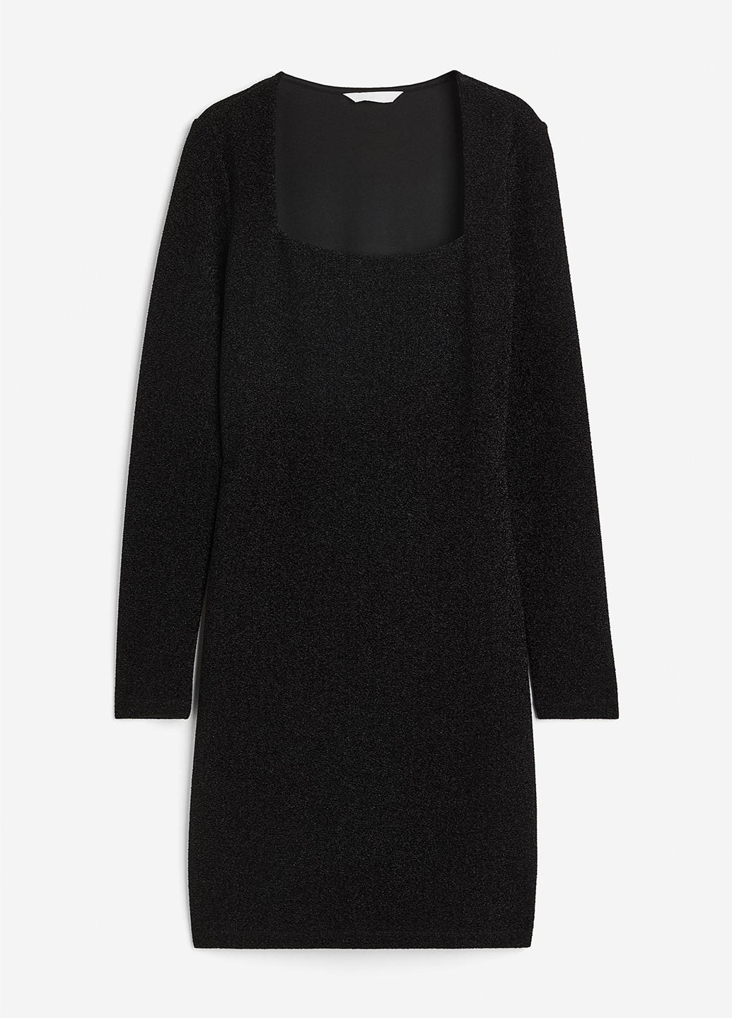 Черное коктейльное платье силуэтная H&M однотонное