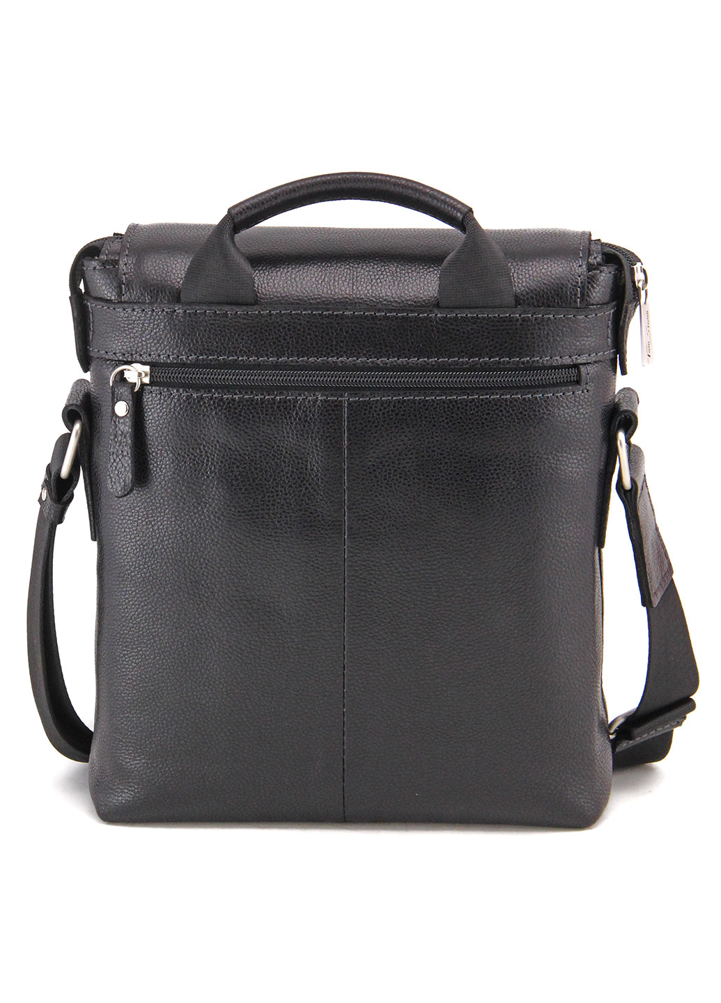 Сумка чоловіча шкіряна повсякденна з клапаном 309 B чорна Tom Stone (213138573)