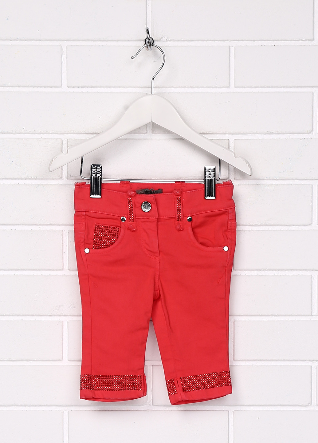 Красные демисезонные зауженные джинсы Microbe