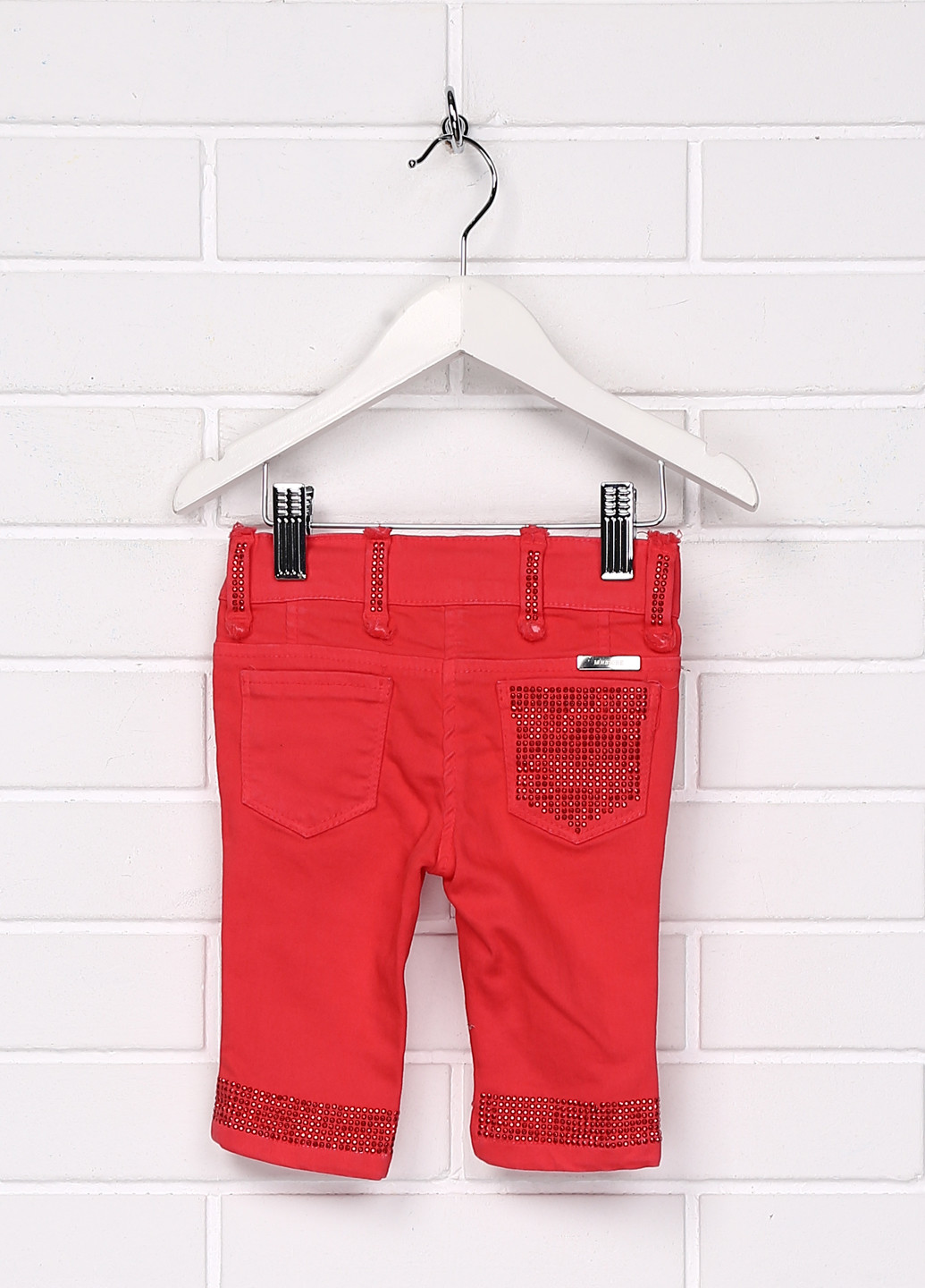 Красные демисезонные зауженные джинсы Microbe