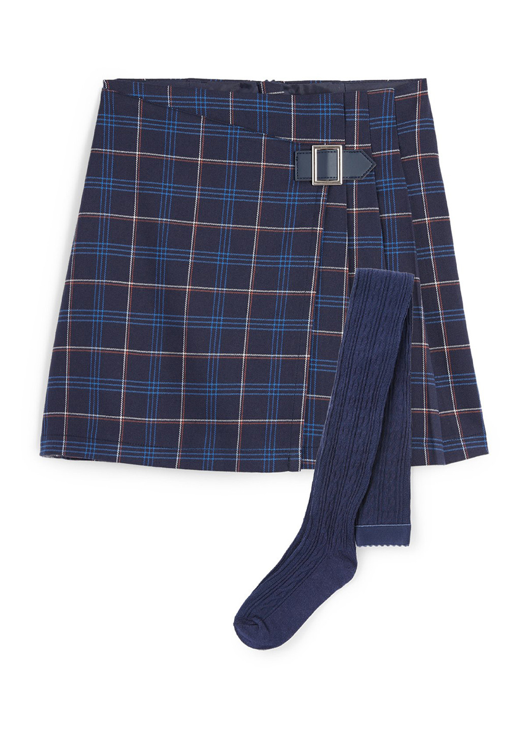 Темно-синій демісезонний комплект (спідниця, колготки) C&A