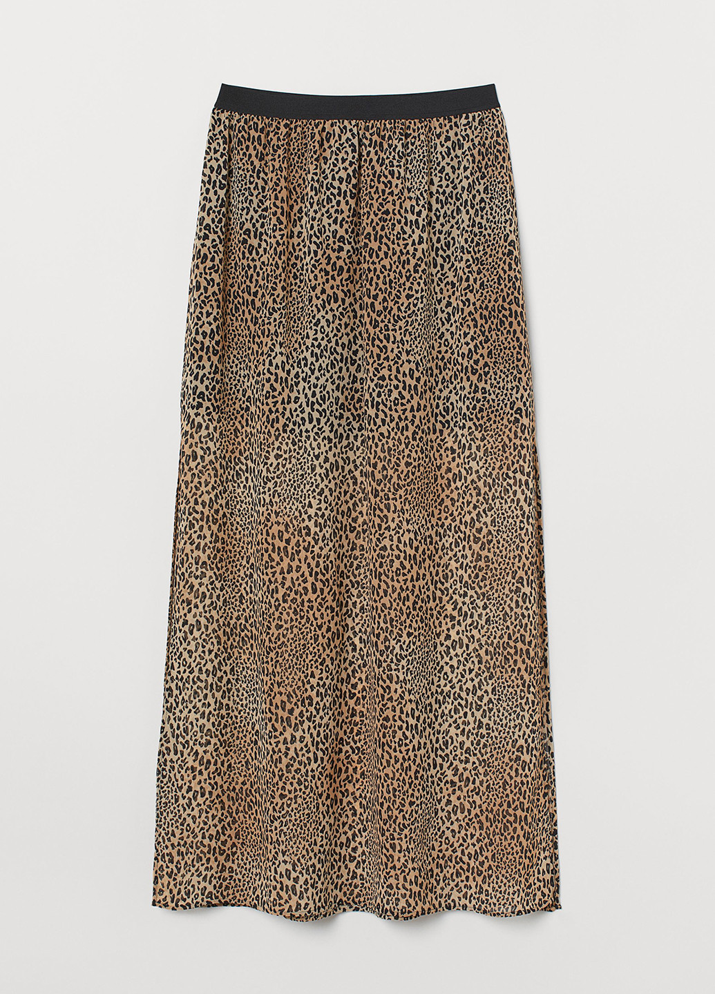 Светло-коричневая кэжуал леопардовая юбка H&M клешированная