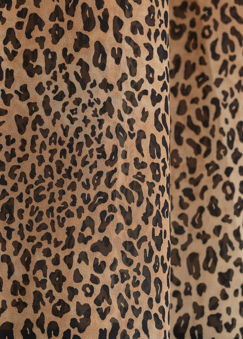 Спідниця H&M кльош леопардова світло-коричнева кежуал поліестер