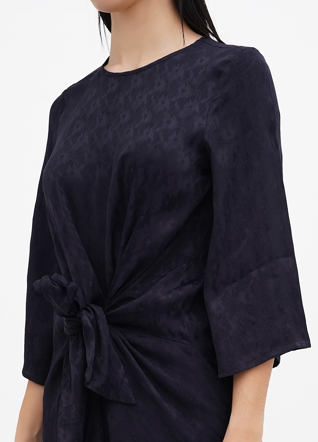 Темно-синя кежуал сукня H&M з квітковим принтом