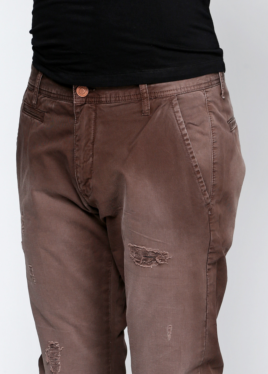 Коричневые кэжуал демисезонные прямые брюки Antony Morato