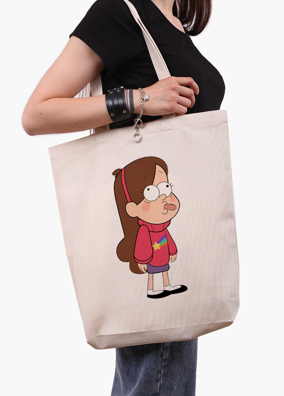 Еко сумка шоппер біла Мейбл Пайнс Гравіті Фолз (Mabel Pines Gravity Falls) (9227-2625-WTD) екосумка шопер 41*39*8 см MobiPrint (216642053)