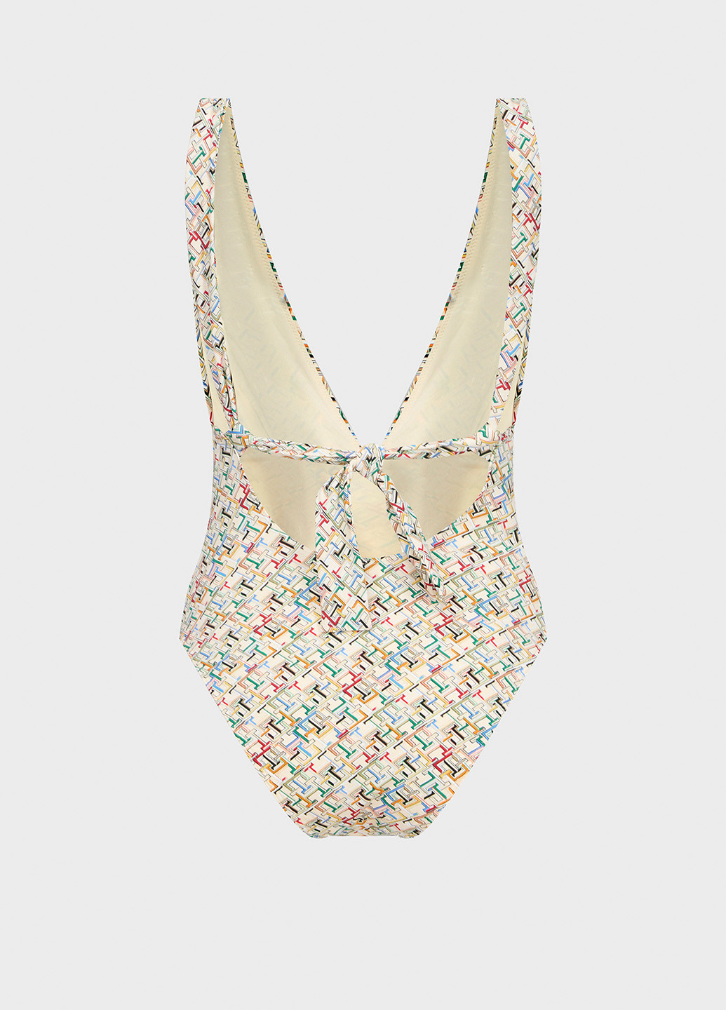 Комбинированный летний купальник слитный, пландж Tommy Hilfiger