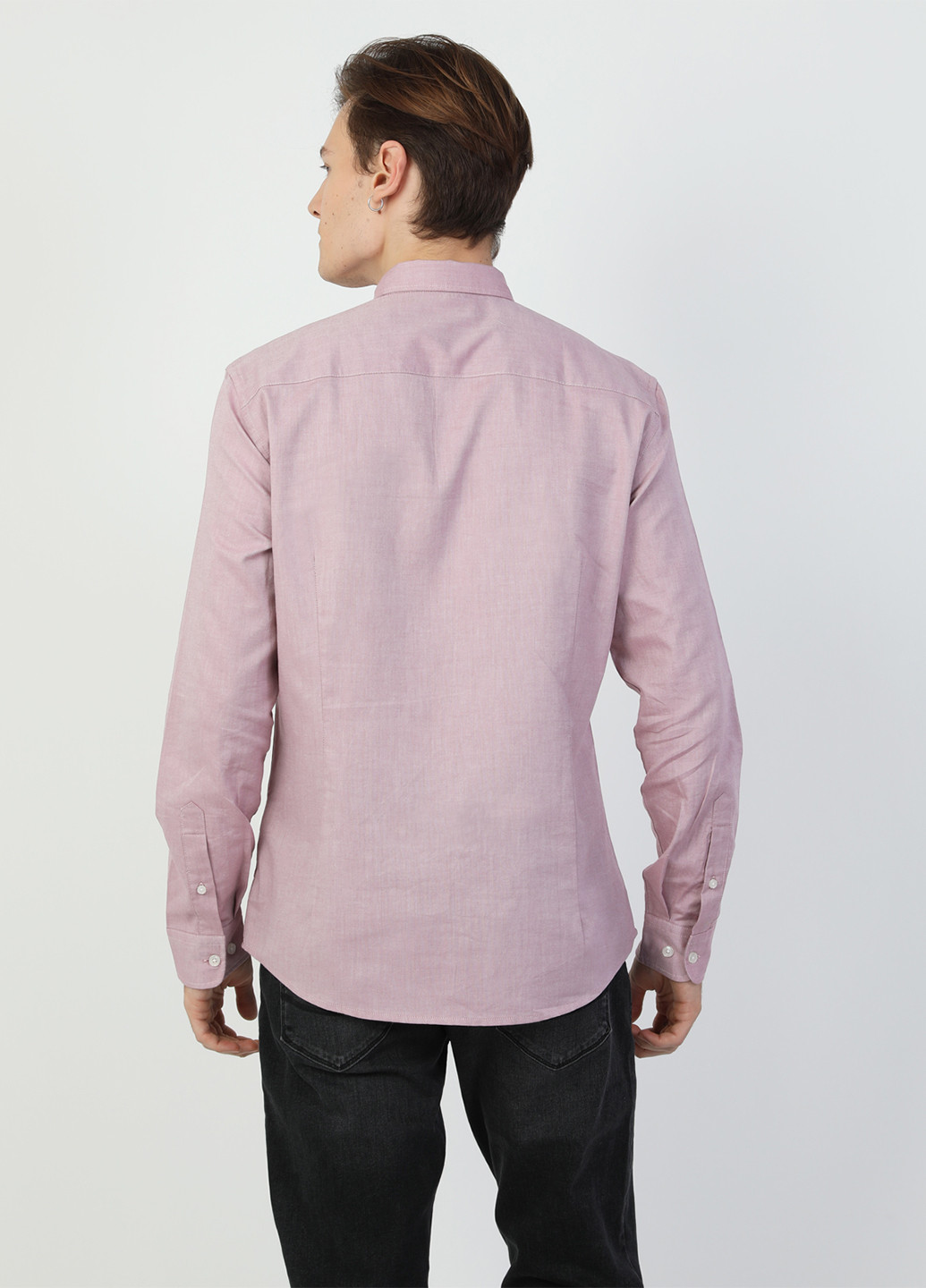 Розовая кэжуал рубашка однотонная Colin's
