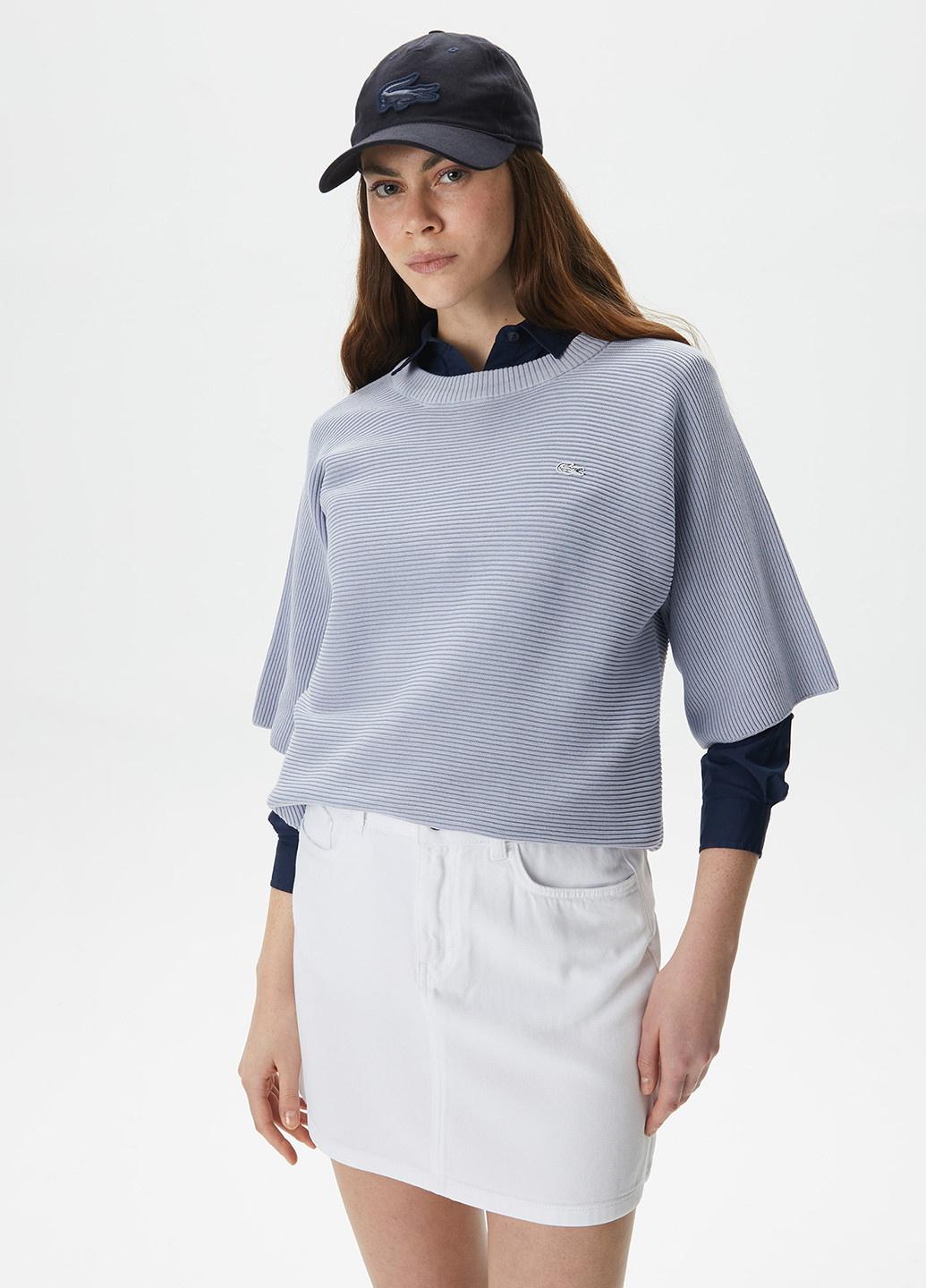 Світло-блакитний демісезонний джемпер джемпер Lacoste