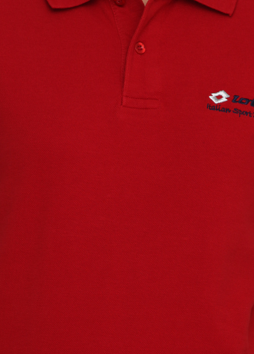 Красная женская футболка-поло Lotto однотонная