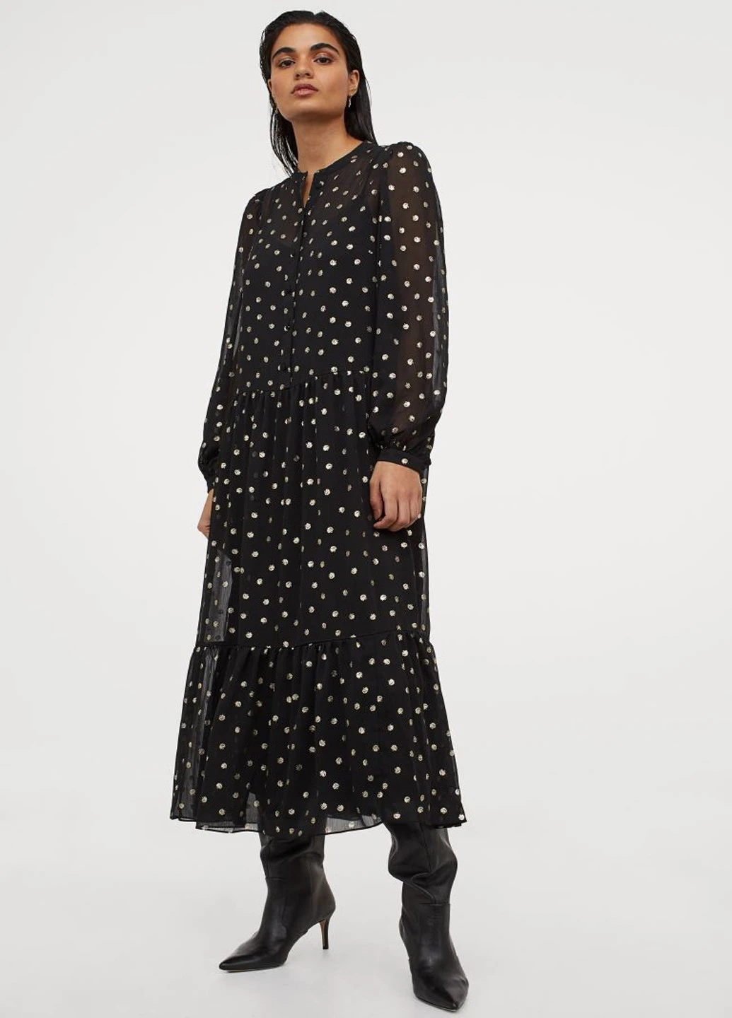 Чорна сукня H&M однотонна