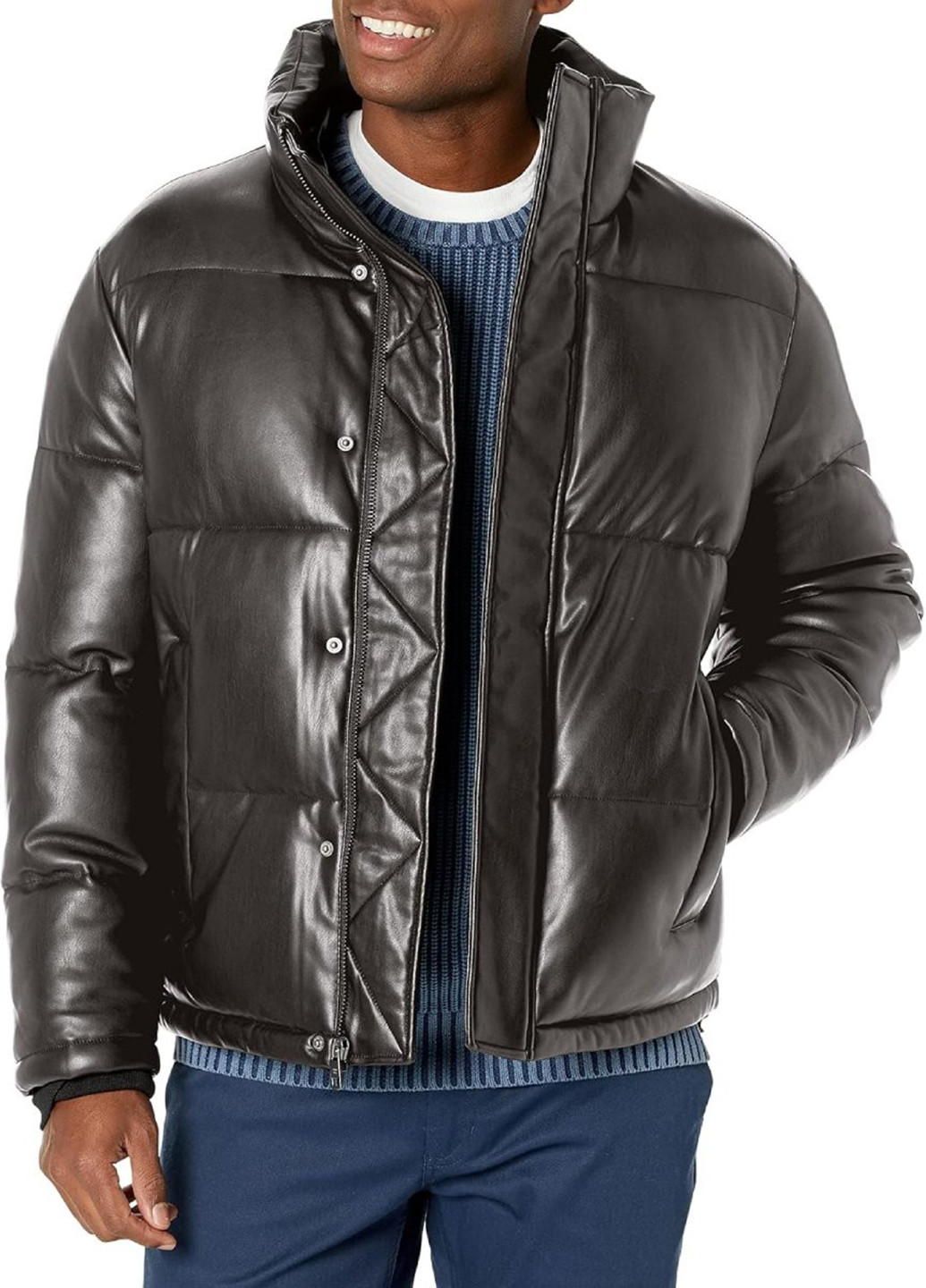 Коричневая демисезонная куртка Calvin Klein