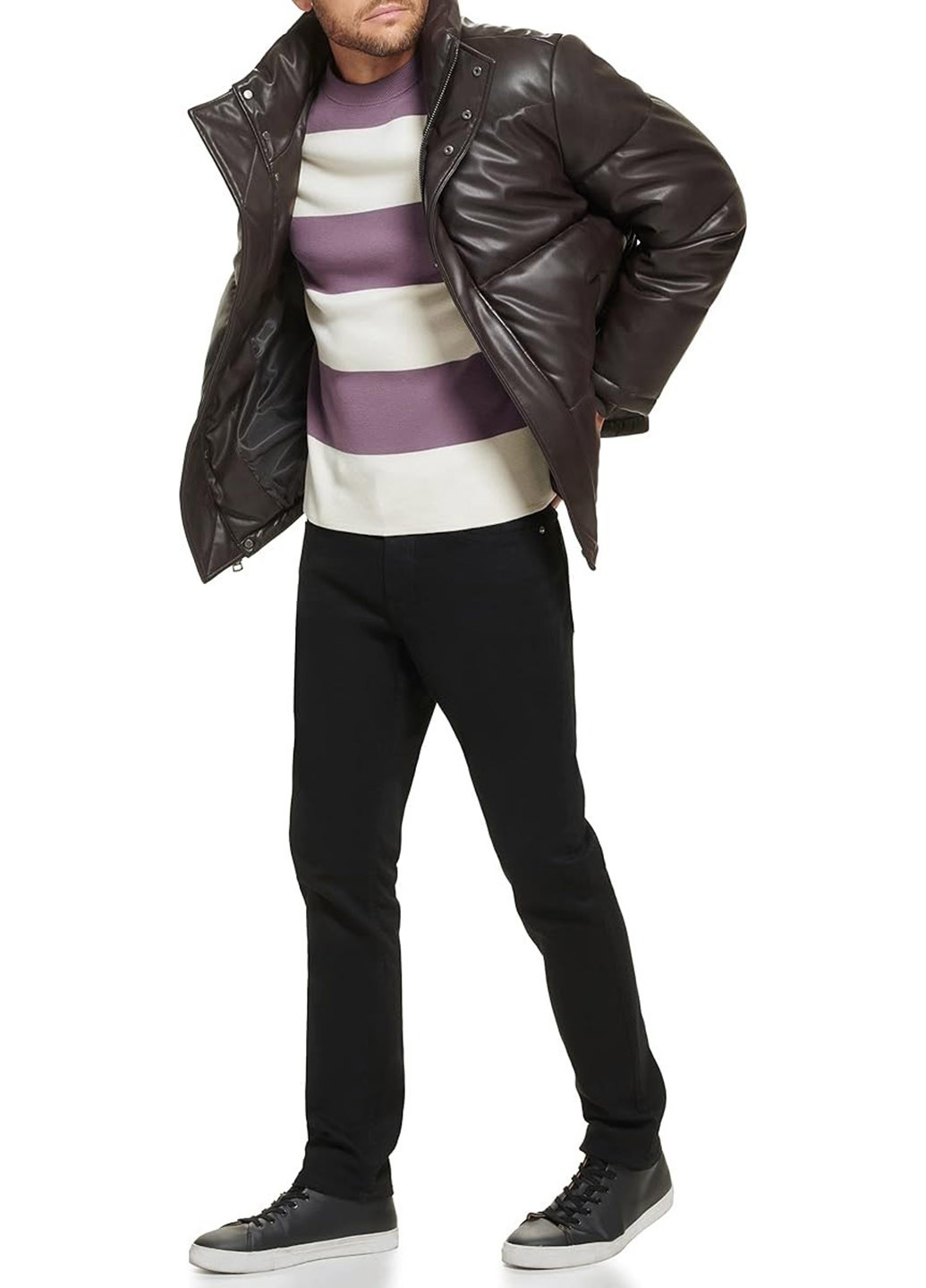 Коричневая демисезонная куртка Calvin Klein