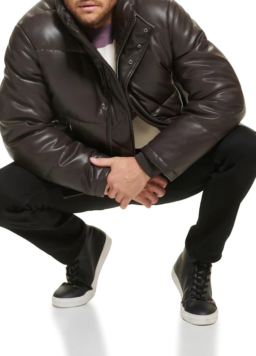 Коричневая демисезонная куртка Calvin Klein