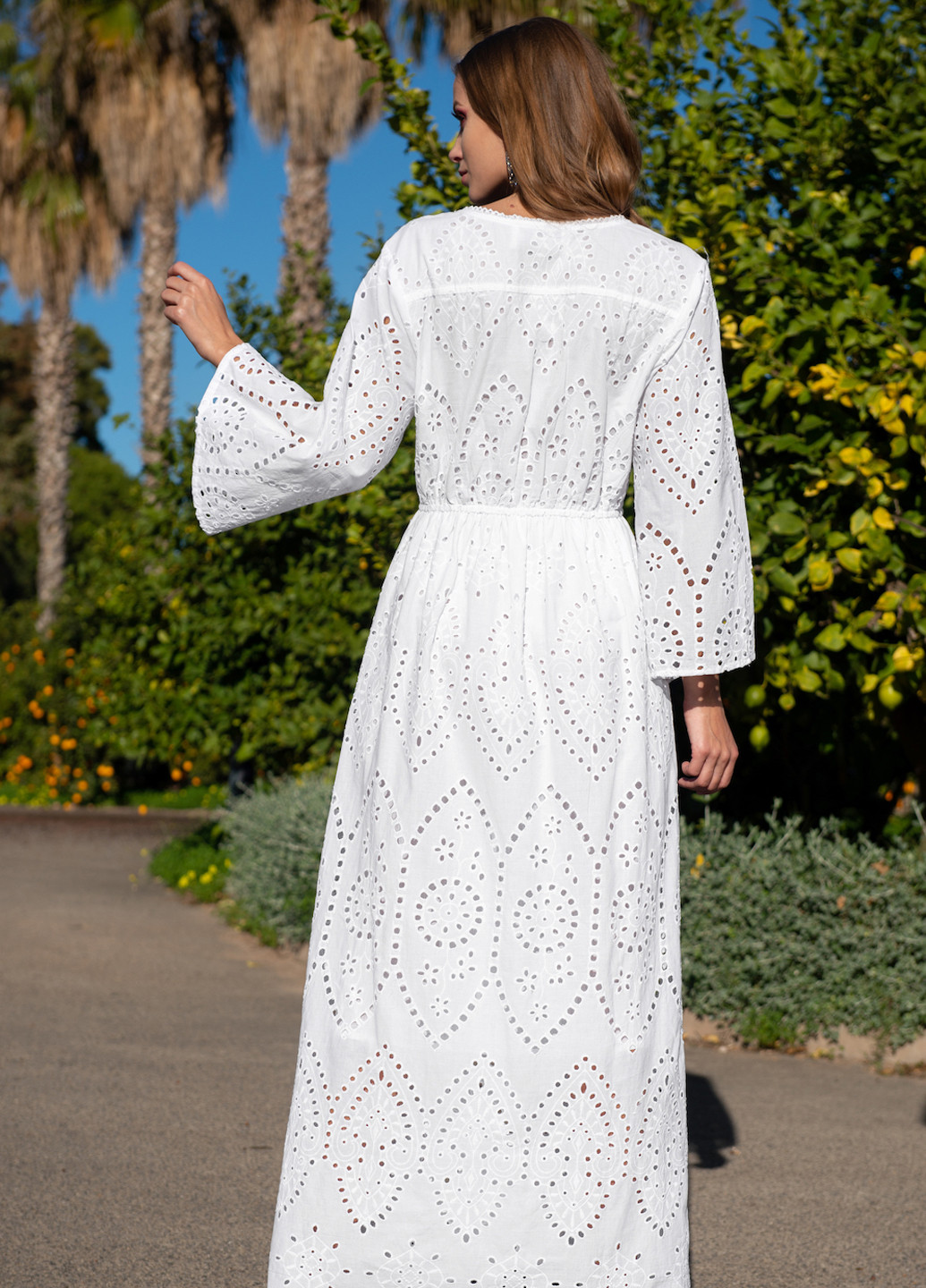 Белое пляжное платье Fresh cotton однотонное