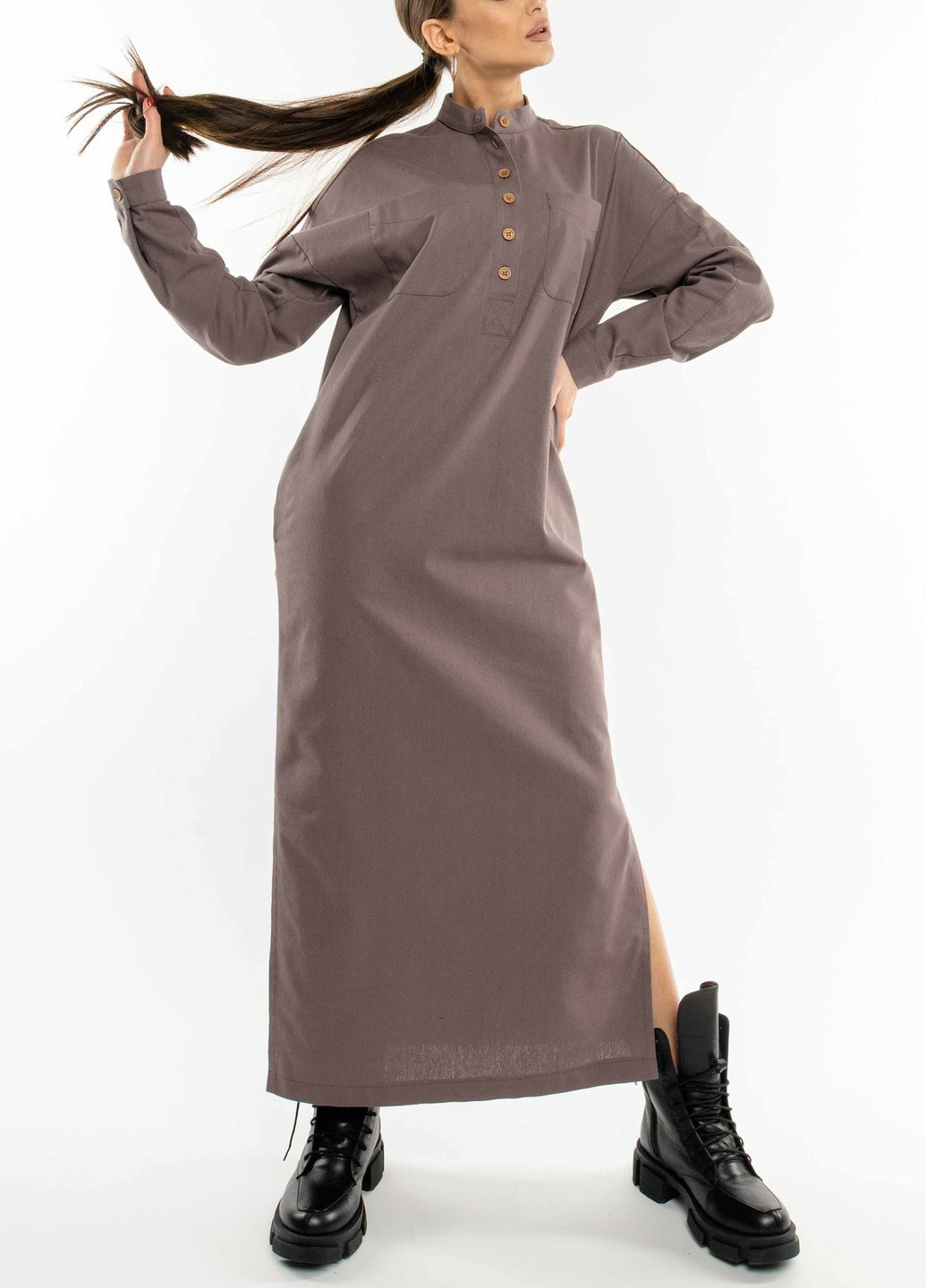 Лавандовое кэжуал платье Ри Мари однотонное