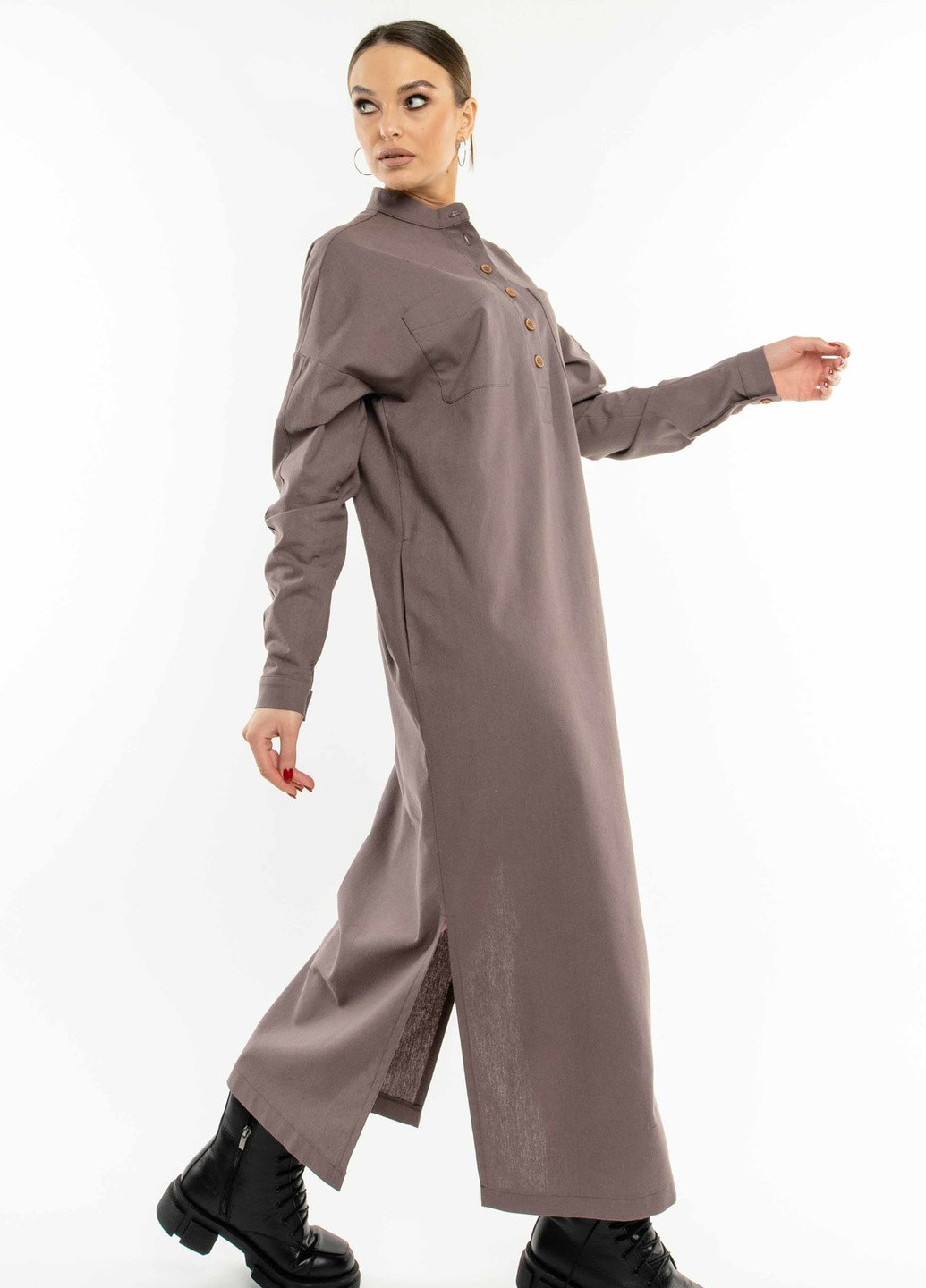 Лавандовое кэжуал платье Ри Мари однотонное