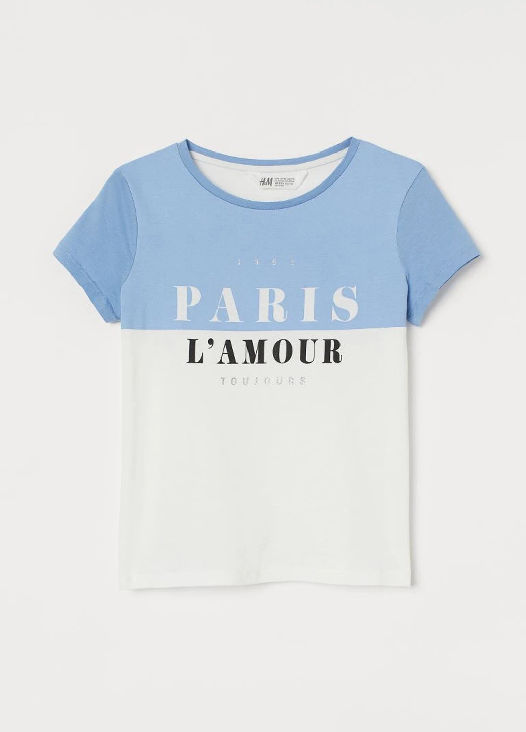 Комбинированная летняя футболка H&M