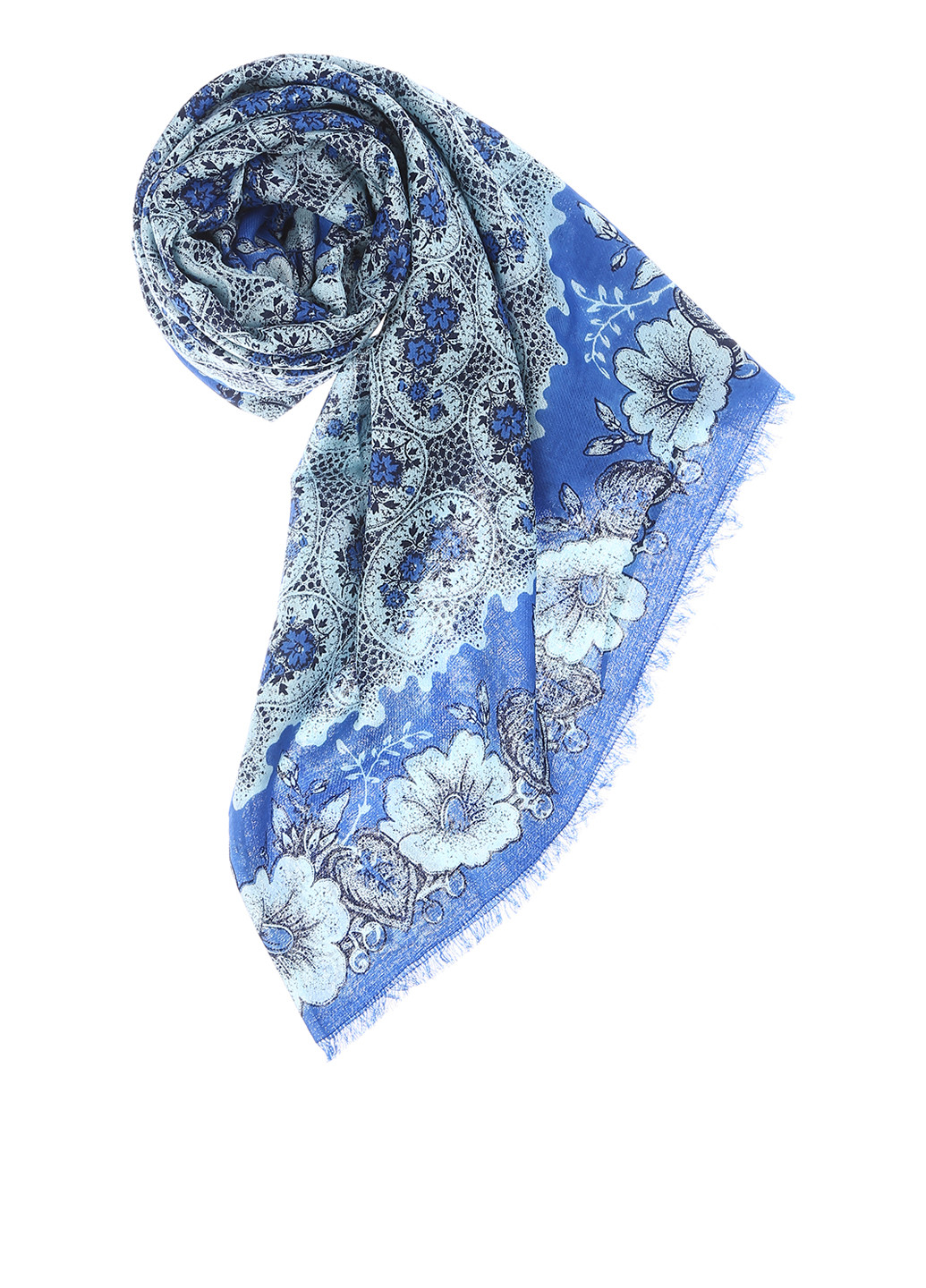 Платок Becksondergaard цветочный синий кэжуал