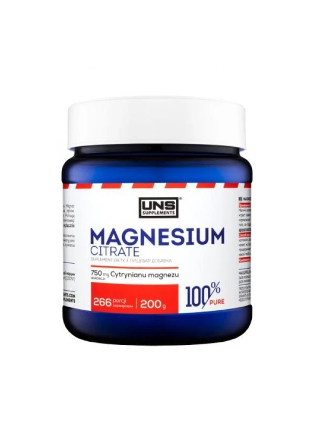 Магний цитрат 100% Pure MAGNESIUM CITRATE (200 г) юнс Uns (255410503)
