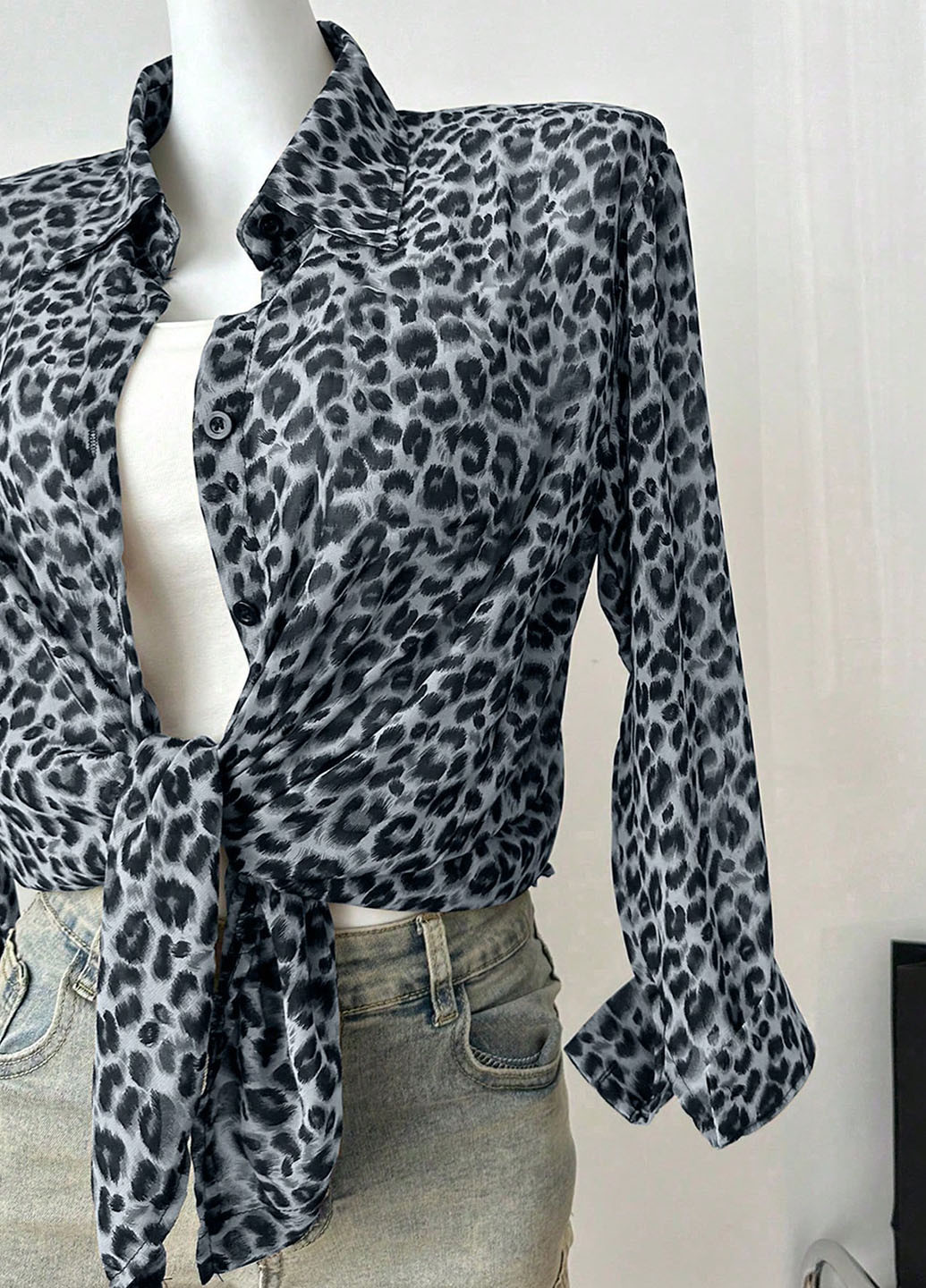 Серая блуза SHEIN