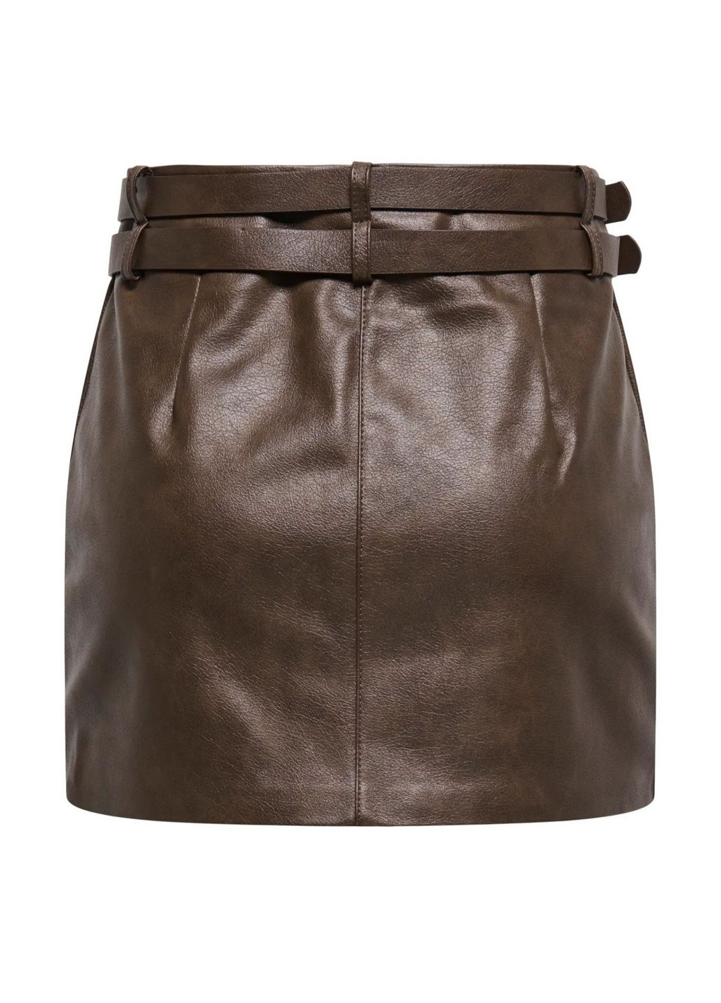 Коричневая кэжуал однотонная юбка Only