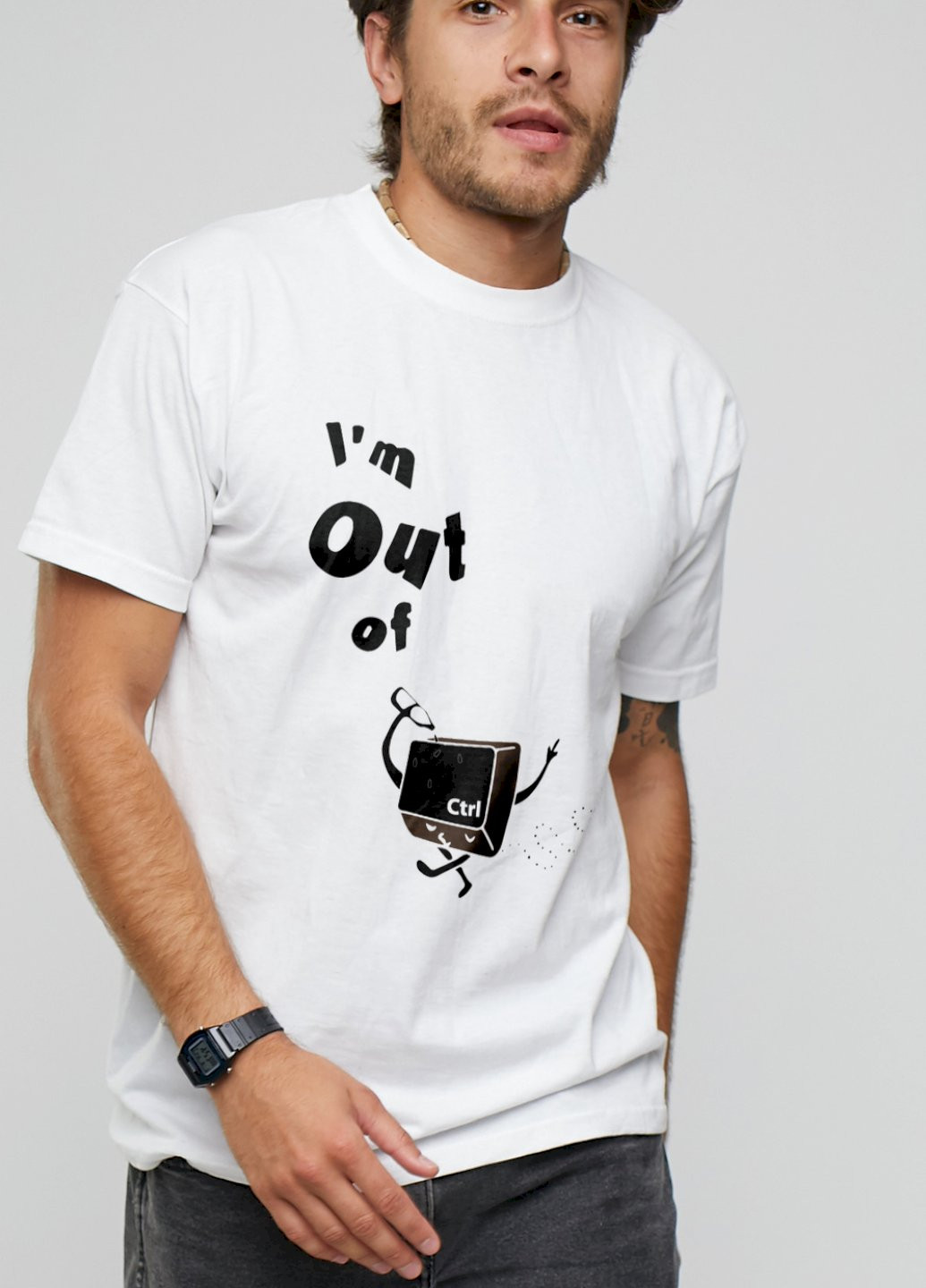 Біла футболка чоловіча YAPPI