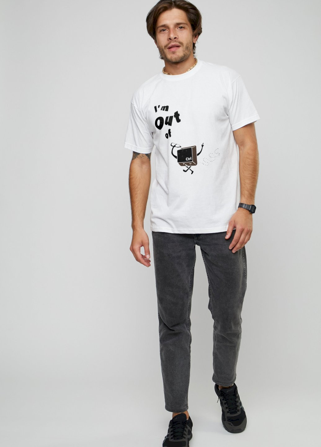 Біла футболка чоловіча YAPPI