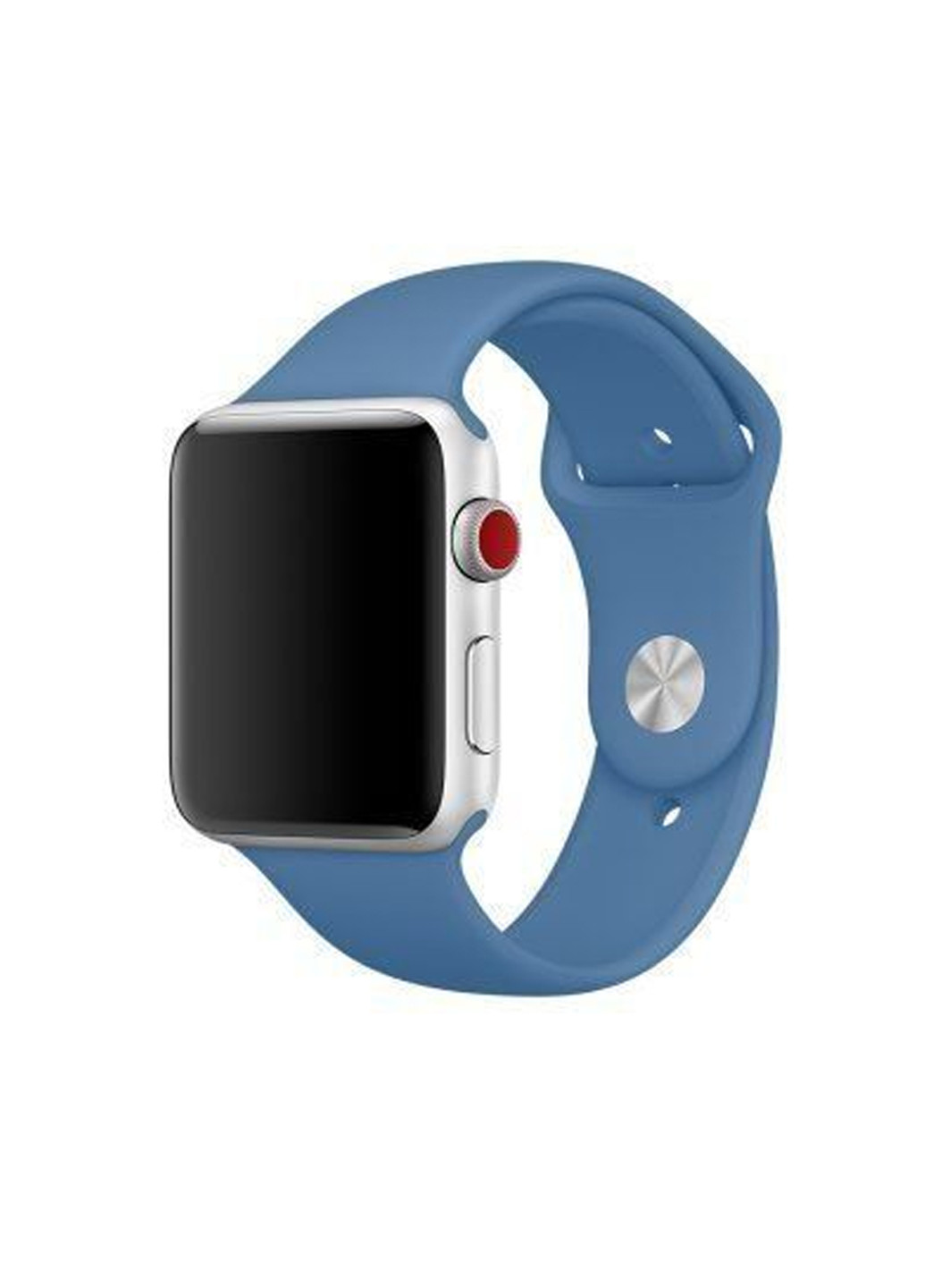 Ремешок Sport Band для Apple Watch 42/44mm силиконовый голубой спортивный Series 5 4 3 2 1 Light blue ARM (222374831)