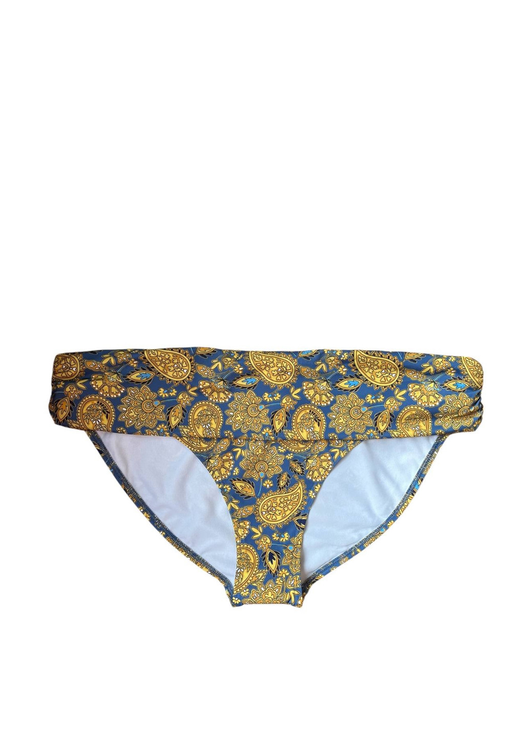 Сине-желтые купальные трусики с рисунком Garnet Hill