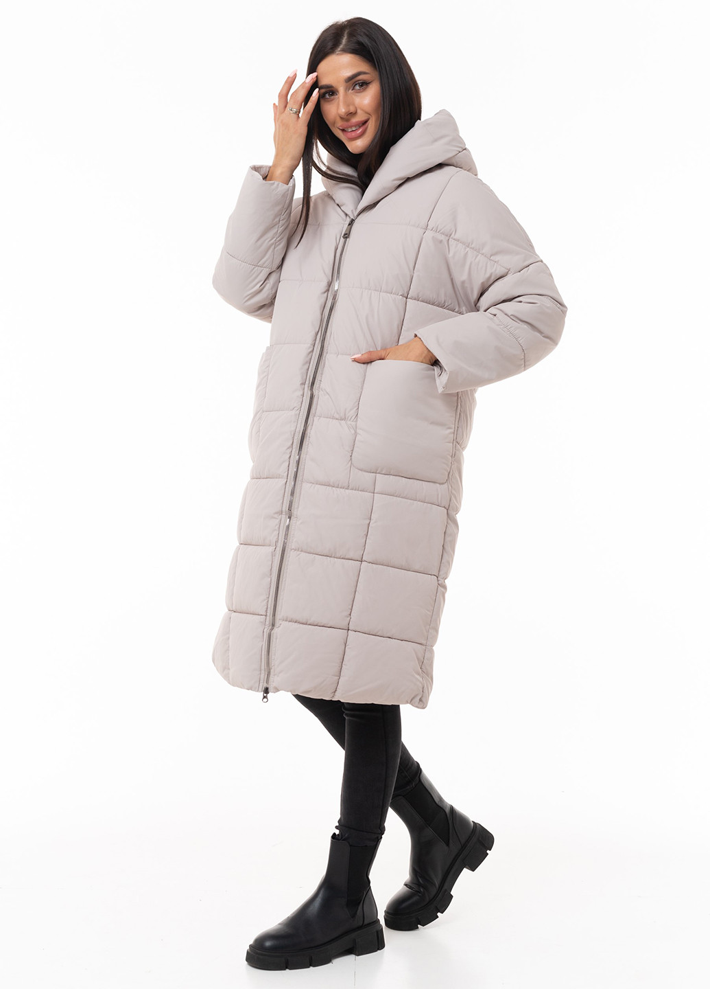 Светло-бежевая зимняя куртка Icon