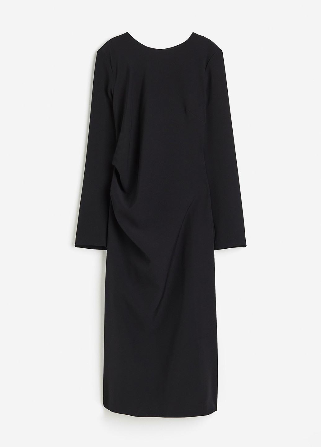 Черное кэжуал платье футляр H&M однотонное